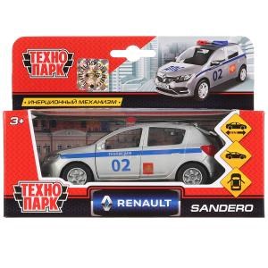 {{photo.Alt || photo.Description || 'Машина металл RENAULT sandero ПОЛИЦИЯ, 12 см, двери, багаж., инерц., кор. Технопарк'}}