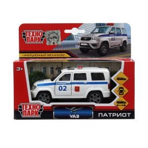 {{photo.Alt || photo.Description || 'Машина металл UAZ patriot ПОЛИЦИЯ, 12 см, двери, багаж., инерц., кор. Технопарк'}}