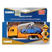 Машина металл KAMAZ ЭВАКУАТОР, 12 см,дв.,подв.дет.,инер.+машина 7,5 см, кор. Технопарк SB-16-27-A2-WB (48) (48)