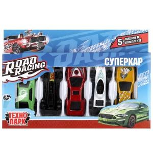 {{photo.Alt || photo.Description || 'Машина металл ROAD RACING набор СУПЕРКАР 7,5 см, 5 шт, в ассорт, кор. Технопарк'}}