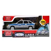 Машина пластик LADA LADA-2114 "samara"без дв, 11 cm, пол сереьристый,кор. Технопарк 2114-11PLPOL-SR