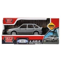 Машина пластик LADA LADA-2114 "SAMARA" без дверей, 11 cm,  серебристый кор. Технопарк 2114-11PL-SR