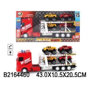 Трейлер инерц. с машинками, свет+звук, в ассорт. WJ950 в кор. B2164460