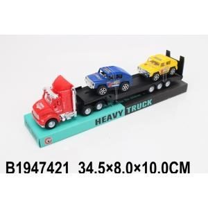 Трейлер инерц с 2-мя машинками в ассорт 99A5-1 в пласт. B1947421