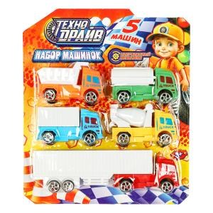 {{photo.Alt || photo.Description || 'Набор машинок инерция, 5 шт., в ассортименте, блист.19,5*23*4см ТЕХНОДРАЙВ'}}