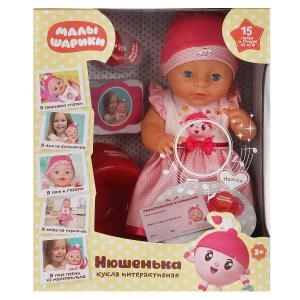 {{photo.Alt || photo.Description || 'Пупс озвуч МАЛЫШАРИКИ Нюшенька 40см, пьет, пис, закр глазки, 15 песен, 4 акс КАРАПУЗ'}}