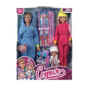 {{photo.Alt || photo.Description || 'Набор кукол София, Алекс, дочь, руки и ноги сгиб., кор. КАРАПУЗ'}}