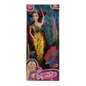 {{photo.Alt || photo.Description || 'Кукла 29см София русалка, ткан. хвост, акс., руки и ноги сгиб., кор. КАРАПУЗ'}}