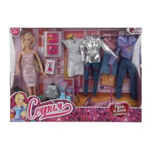 {{photo.Alt || photo.Description || 'Кукла София 29 см, руки и ноги сгиб, 4 комплекта одежды, акс, кор КАРАПУЗ'}}