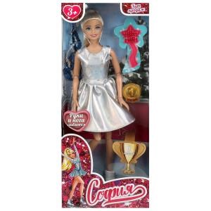 Кукла 29см София, руки и ноги сгиб., фигурное катание, акс, кор КАРАПУЗ 66001S-F4-S-BB