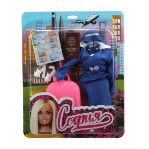 {{photo.Alt || photo.Description || 'Аксессуары для кукол 29 см набор акс для Софии стюардесса, блистер КАРАПУЗ'}}