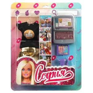 {{photo.Alt || photo.Description || 'Аксессуары для кукол 29 см набор акс для Софии, блогер, блист КАРАПУЗ'}}