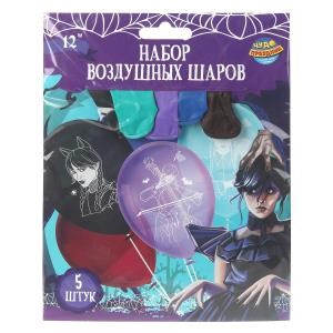 {{photo.Alt || photo.Description || 'Латексные шары - набор 5 шт монохром, уэнсдей ЧУДО ПРАЗДНИК'}}