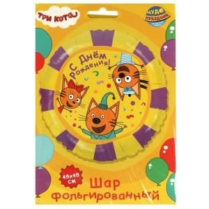 {{photo.Alt || photo.Description || 'Фольгированный шар -круг Три Кота с днём рождения ЧУДО ПРАЗДНИК в кор.100*5шт'}}