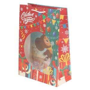 {{photo.Alt || photo.Description || 'Пакет подарочный с окошком ml,Чебурашка новогодний,190 гр/м2 ЧУДО ПРАЗДНИК'}}