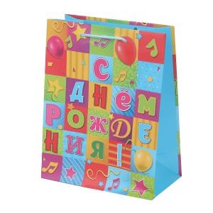 {{photo.Alt || photo.Description || 'Пакет подарочный МАТОВЫЙ м,день рождения мозайка,140 гр/м2 ЧУДО ПРАЗДНИК'}}