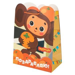 {{photo.Alt || photo.Description || 'Пакет подарочный креативный СОЮЗМУЛЬТФИЛЬМ l,Чебурашка вырубка,190 гр/м2 ЧУДО ПРАЗДНИК'}}