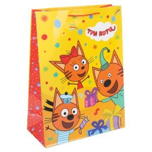 {{photo.Alt || photo.Description || 'Пакет подарочный глянцевый ТРИ КОТА xl,140 гр/м2 ЧУДО ПРАЗДНИК'}}