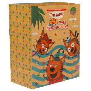 Пакет подарочный крафт Три Кота l,140 гр/м2 ЧУДО ПРАЗДНИК PL-109946-3СK