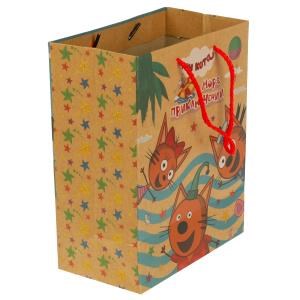 Пакет подарочный крафт Три Кота м,140 гр/м2 ЧУДО ПРАЗДНИК PM-109944-3СK