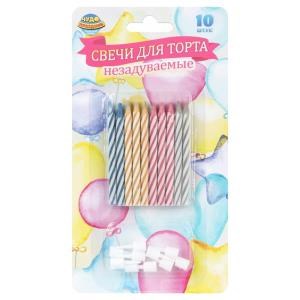 {{photo.Alt || photo.Description || 'Свечи магические незадуваемые, 10 шт, разноцветные, блистер ЧУДО ПРАЗДНИК в кор.24*24наб'}}