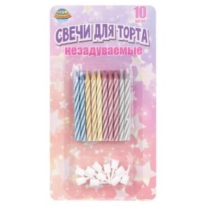 {{photo.Alt || photo.Description || 'Свечи магические незадуваемые, 10 шт, разноцветные, блистер ЧУДО ПРАЗДНИК в кор.24*24наб'}}