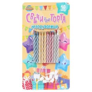 {{photo.Alt || photo.Description || 'Свечи магические незадуваемые, 10 шт, разноцветные, блистер ЧУДО ПРАЗДНИК в кор.24*24наб'}}