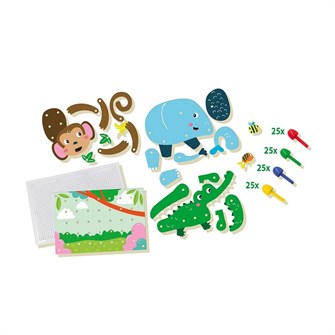 Набор для творчества SES Creative Mosaic Peg Board Animals 135551906