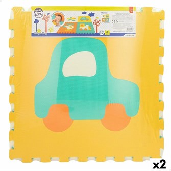 Коврик-паззл Colorbaby 4 Предметы транспортные средства 118 x 118 cm EVA (2 штук) 117782534
