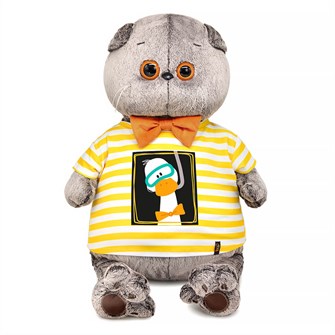 {{photo.Alt || photo.Description || 'Кот Басик в футболке "Гусик в маске для плавания"'}}