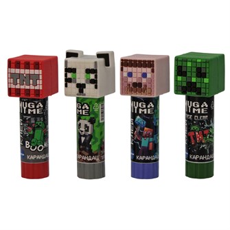 {{photo.Alt || photo.Description || '76566 Клей-карандаш с топпером My Game ПВП 9 г, микс 4 героя, дисплей-бокс'}}