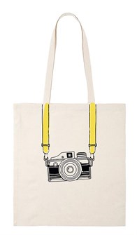 Сумка-шоппер "Фотоаппарат"  35х42см (хлопок) цвет беж 0432.017 0432.017