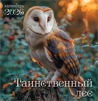 СРЕДНИЙ перекидной настенный календарь на скрепке на 2026 год "Таинственный лес" ПК-26-058 ПК-26-058