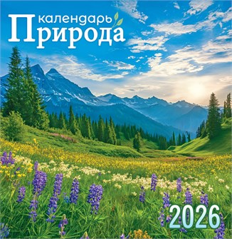 СРЕДНИЙ перекидной настенный календарь на скрепке на 2026 год "Прекрасные дали" ПК-26-051 ПК-26-051