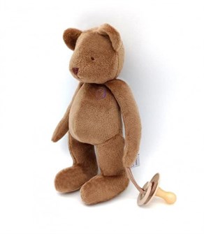 Комфортер с держателем для пустышки DrЁma 801-SH Мишка шоколадный 801-SH-3762