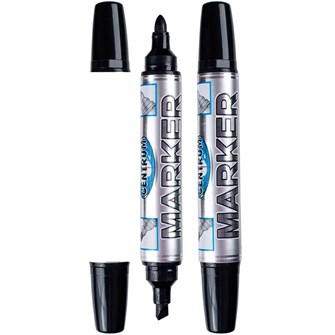 {{photo.Alt || photo.Description || '84120 Маркер перманентный черный двусторонний со скошенным и круглым наконечниками'}}