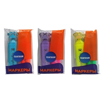 77188 Набор текстовых маркеров 2 шт., цвета ассорти, колпачок  в виде кошачьей лапки 77188