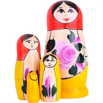 Матрешка 4 в 1 (Семеновская роспись) Д-685 478-435