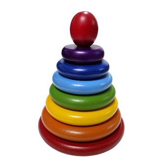 Деревянная пирамидка Радуга 8 деталей (RNToys) Д-512 378-925