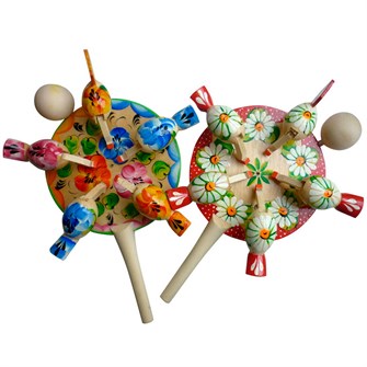 Дер. Курочки, клюющие зерно, микс 1819-8 478-717