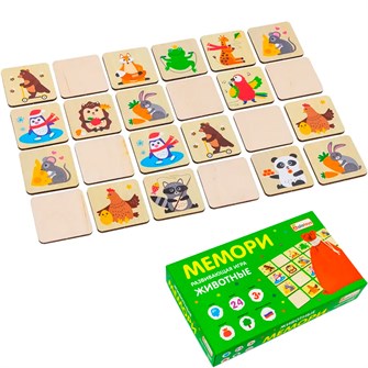 Деревянная игра Мемори Животные ПЗЛ2135 478-859