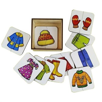 Деревянные Картинки половинки Одежда 9003 978-709