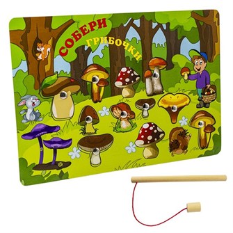 Деревянная Рыбалка Собери Грибочки БП-00000270 /Арбо/ 380-148