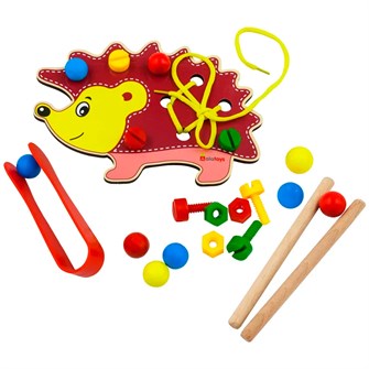 Деревянная Логическая игрушка Сортер с пинцетом ПМ СОР47 979-378