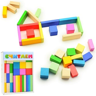 Деревянный логический игровой набор Учимся играя Считаем 30 дет. 1-85 378-340