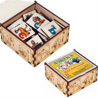 Деревянная азбука в картинках магнитная К-0554 278-754