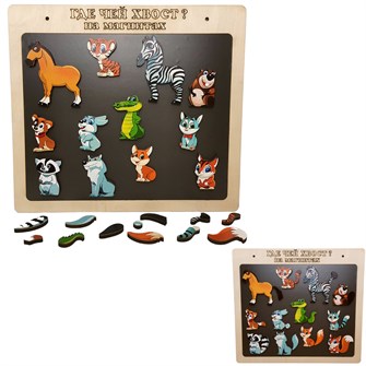 Деревянная Игра Магнитная Где чей хвост? 24 дет. 8305 712-159