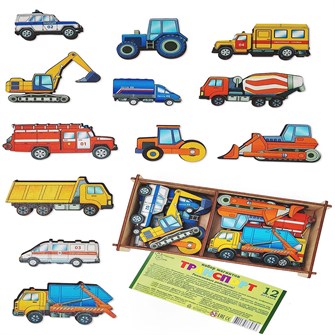 Деревянная Игра Транспорт на магнитах  12 дет. 8546 834-017