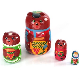 Деревянная матрешка Три медведя 4 шт. Р-45/751 280-554