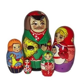 Деревянная матрешка Семейка 5 шт. Р-45/749 279-818